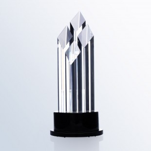 President Diamond Award - Black Crystal Round Base
