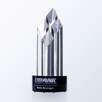Executive Diamond Award - Black Crystal Round Base