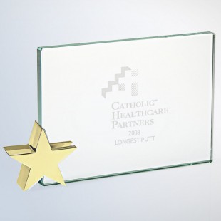 Achievement Award W/ Brass Star Holder