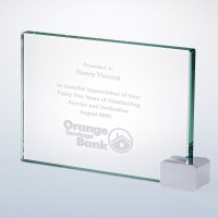 Achievement Award W/ Chrome Rectangle Holder