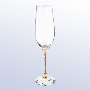 Gold Wedding Champagne Flute Set 9-1/2"H